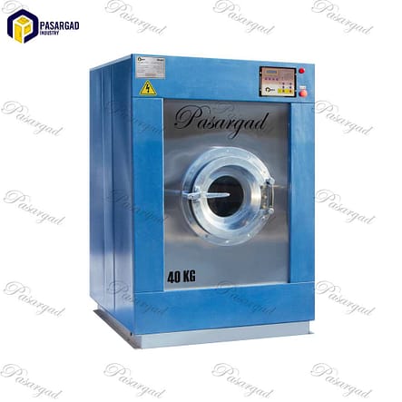 ماشین لباسشویی صنعتی 40 کیلویی نیمه استیل اتوماتیک با برد دیجیتالی