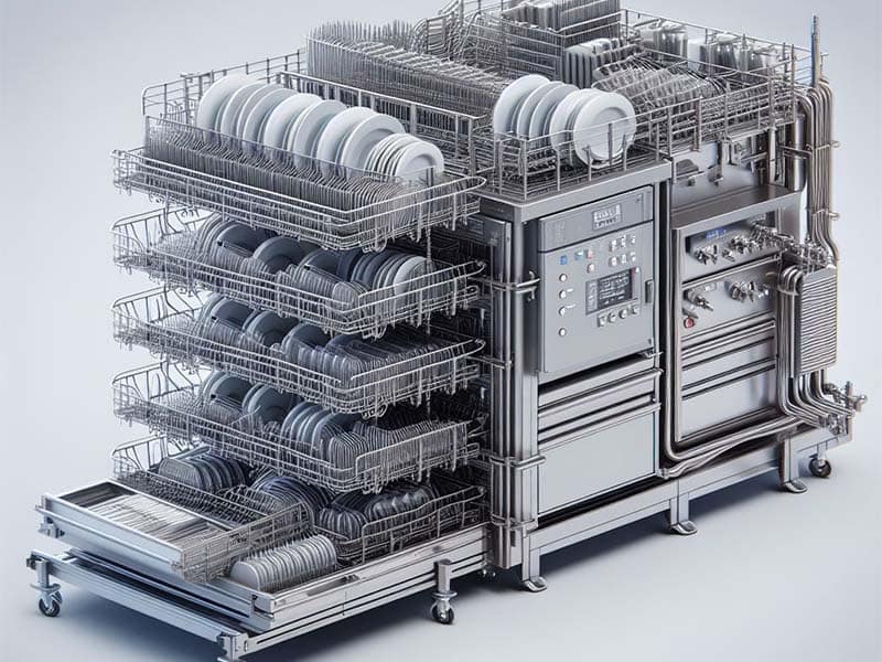 طرز استفاده ماشین ظرفشویی صنعتی